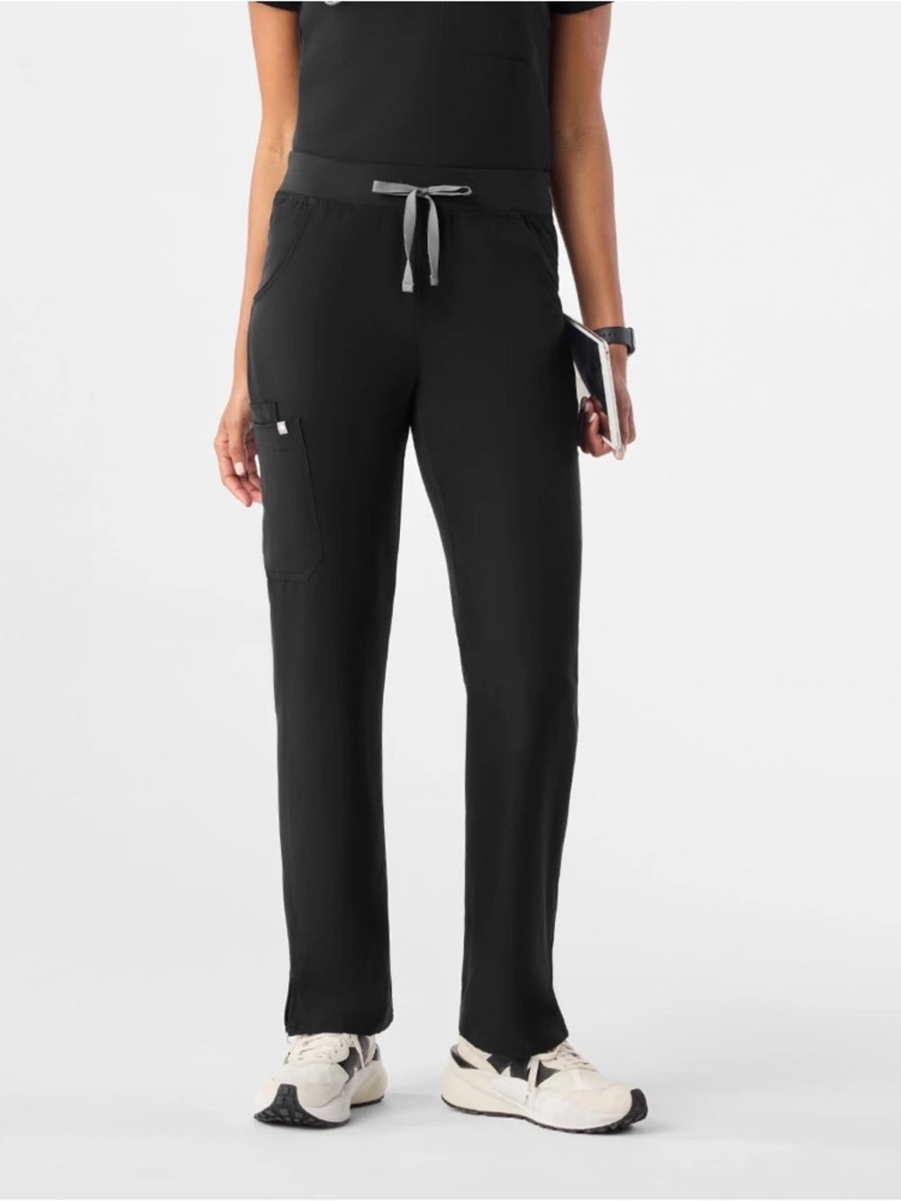 FIGS High Waisted Tall Kade Cargo Scrub Pants Black Size S